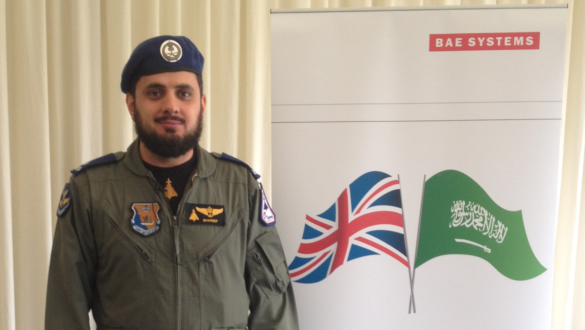 Royal Saudi Air Force Officer, Major Abdulaziz Abdullah Al-Shareef, a Typhoon Pilot