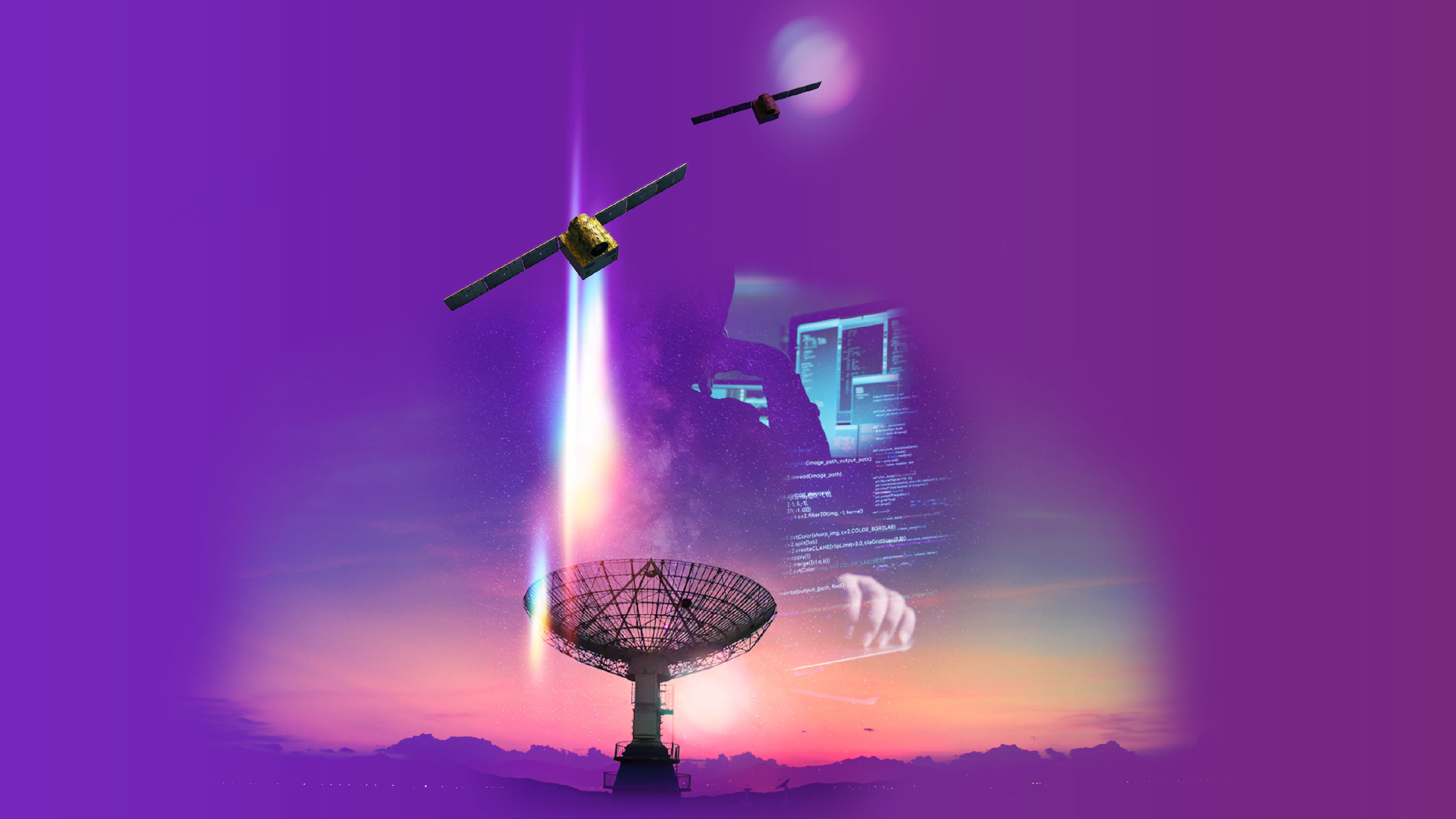 Image depicting cyber threats in space