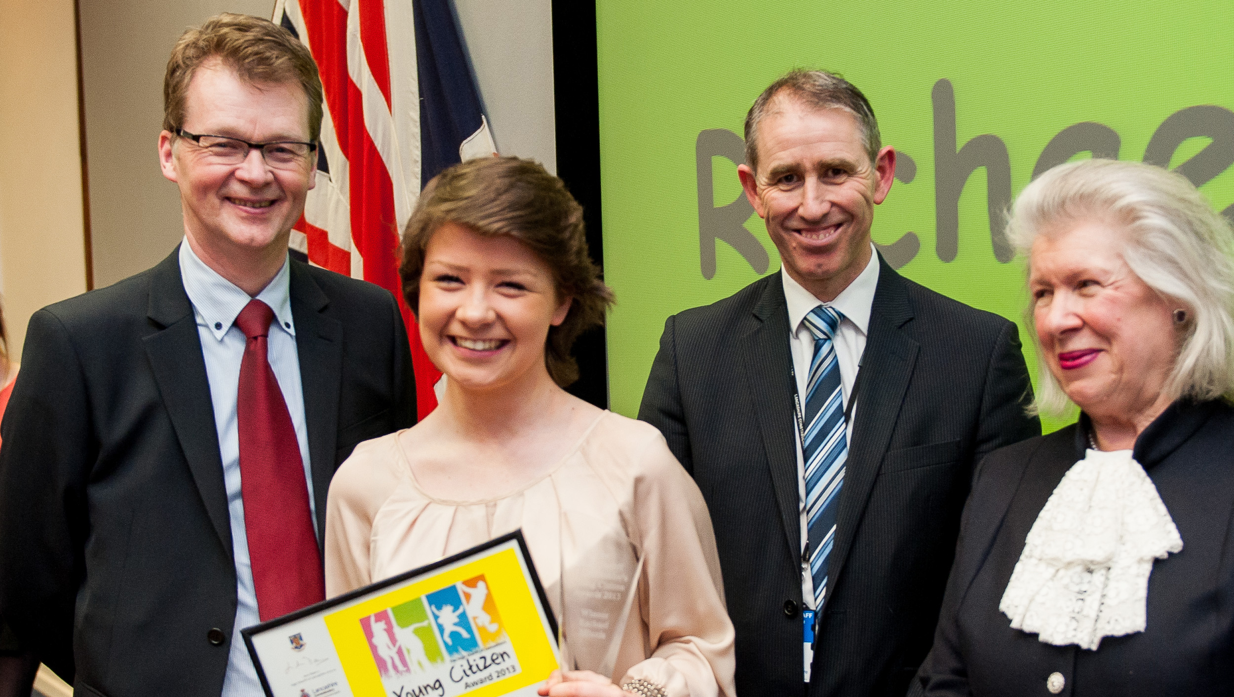 Rachael Minnis receives her Young Citizen of the Year Award