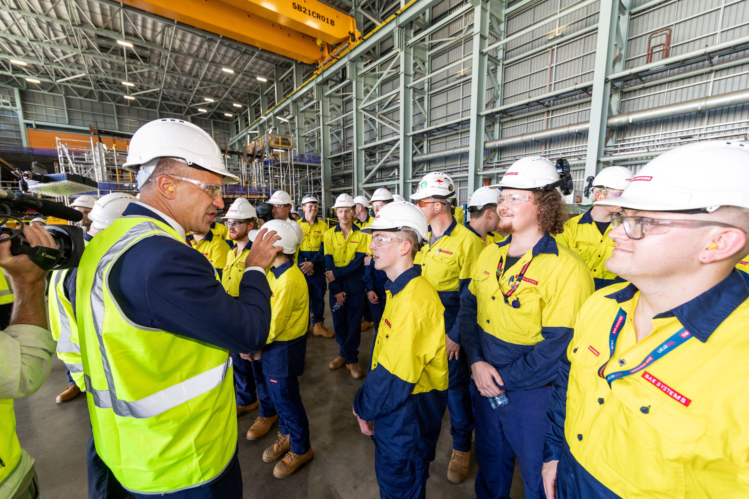 SA Premier Peter Malinauskas speaking with our first year apprentices at Osborne