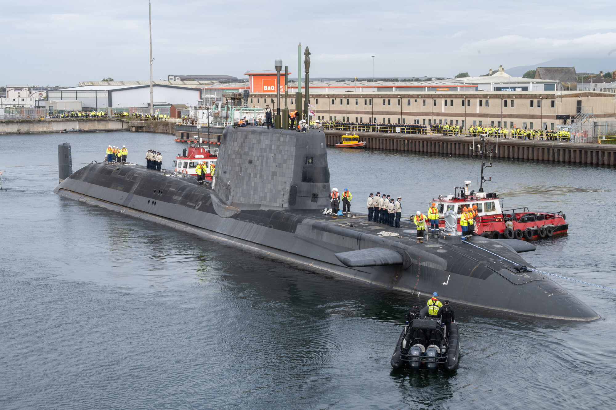 image of HMS Agamemnon boat exit from Barrow