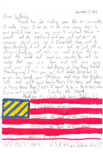 Hand-drawn card from a Chicago school child.