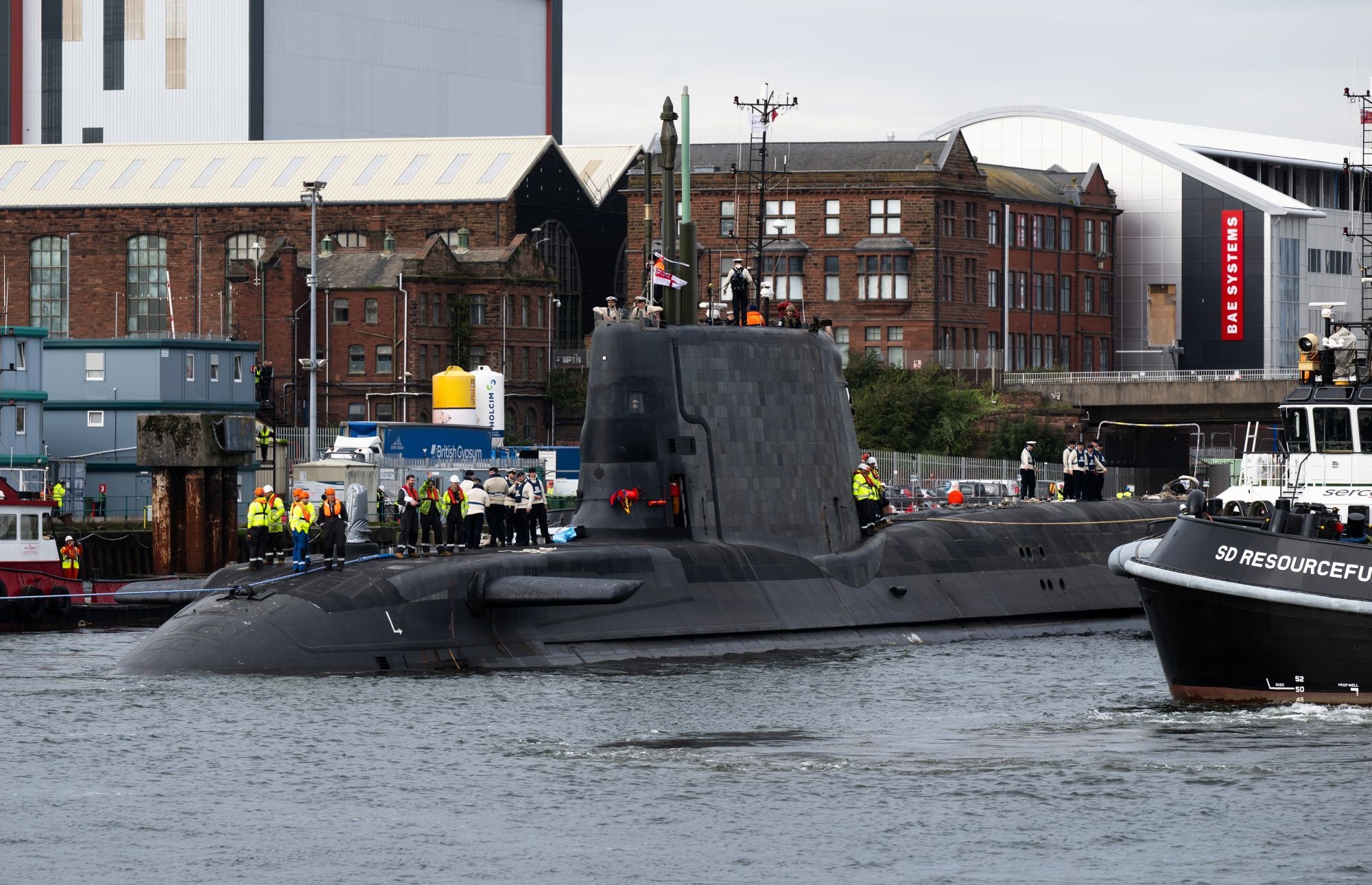 Image of HMS Agamemnon exiting Barrow