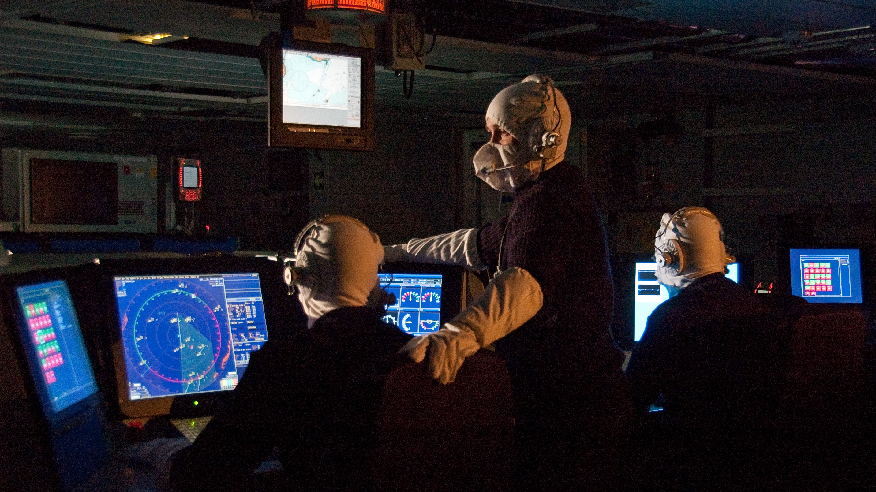 Image of Royal Navy operators at work