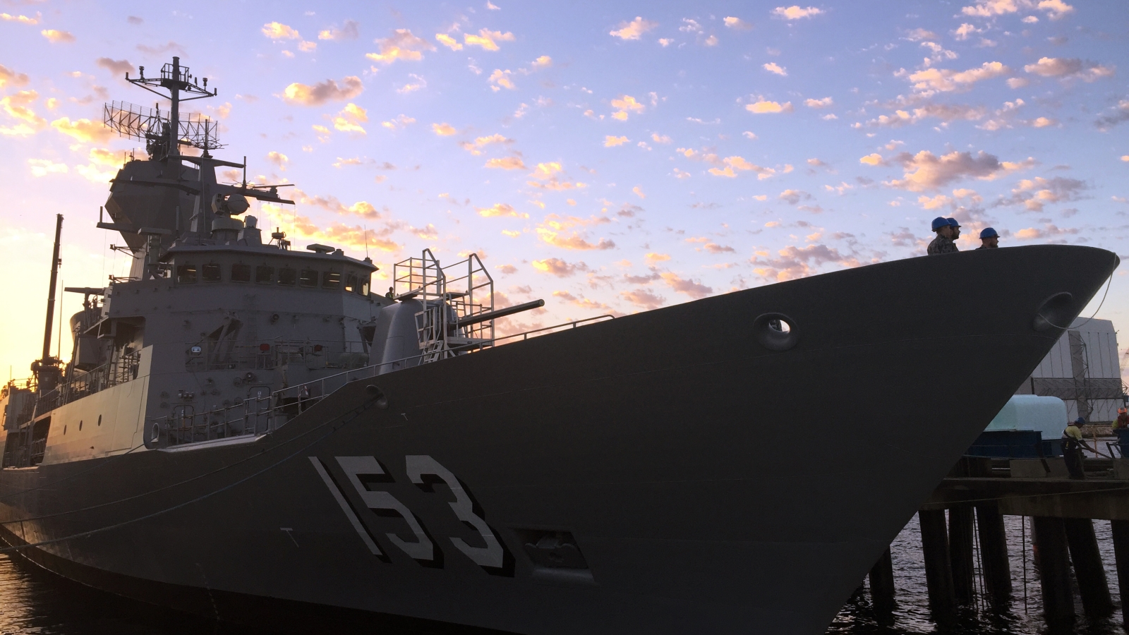 HMAS Stuart undocking