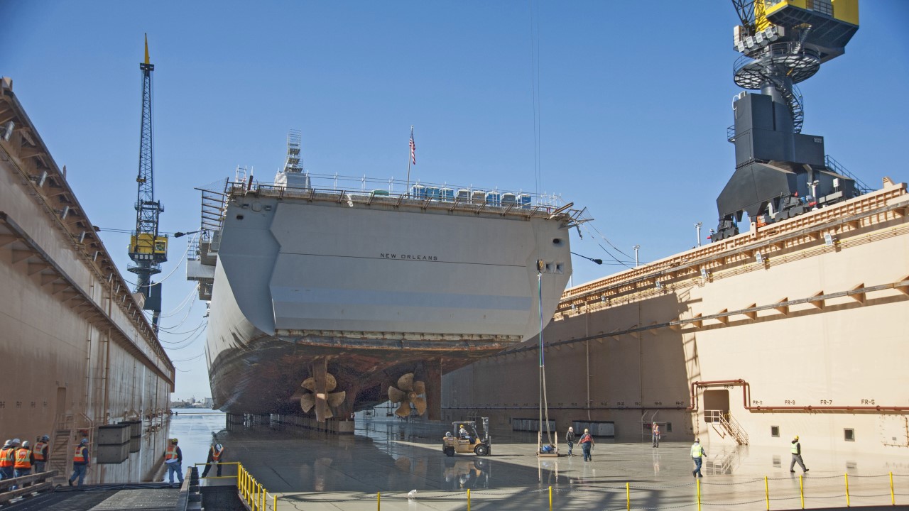 USS New Orleans and the Pride of California