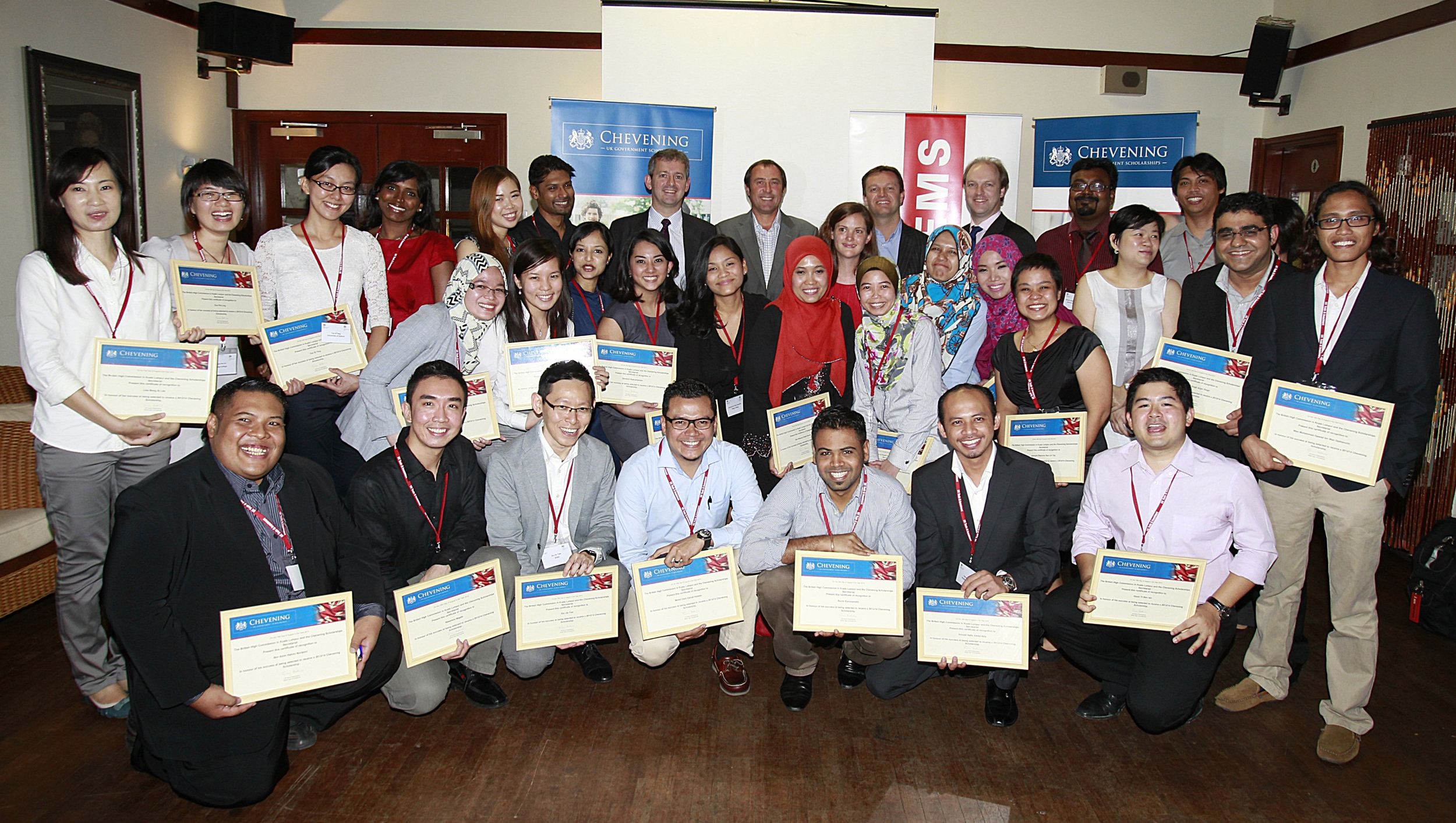 The Malaysian Chevening Scholarship programme students at a pre-departure get together
