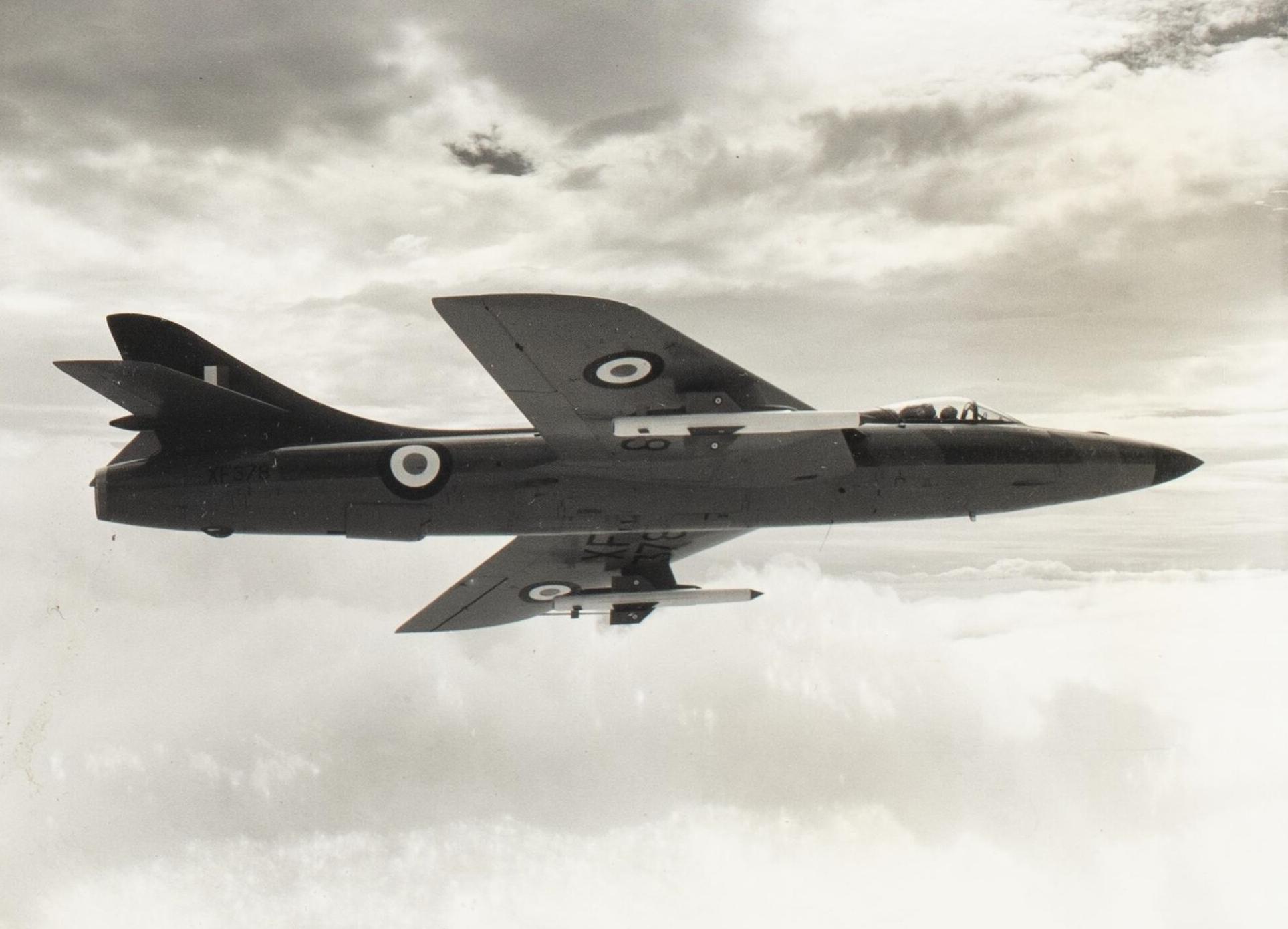 Hawker Hunter with de Havilland Firestreak guided weapons.