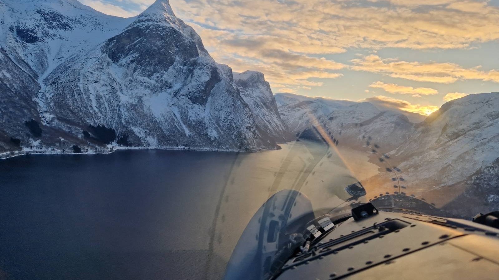 A view of the Norwegian landscape taken from an RAF Typhoon