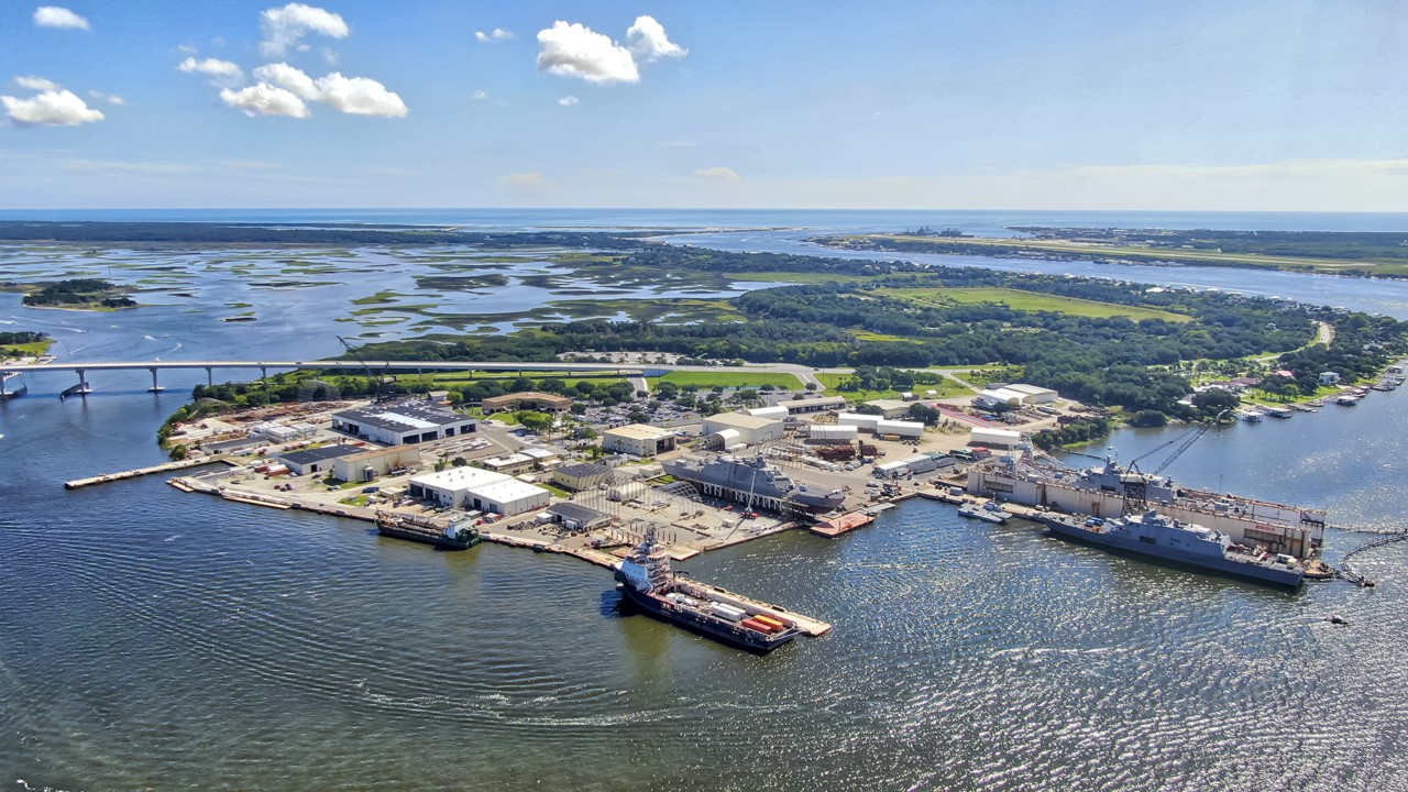 BAE Systems Jacksonville Ship Repair is located on St. Johns River, near the Atlantic Ocean.