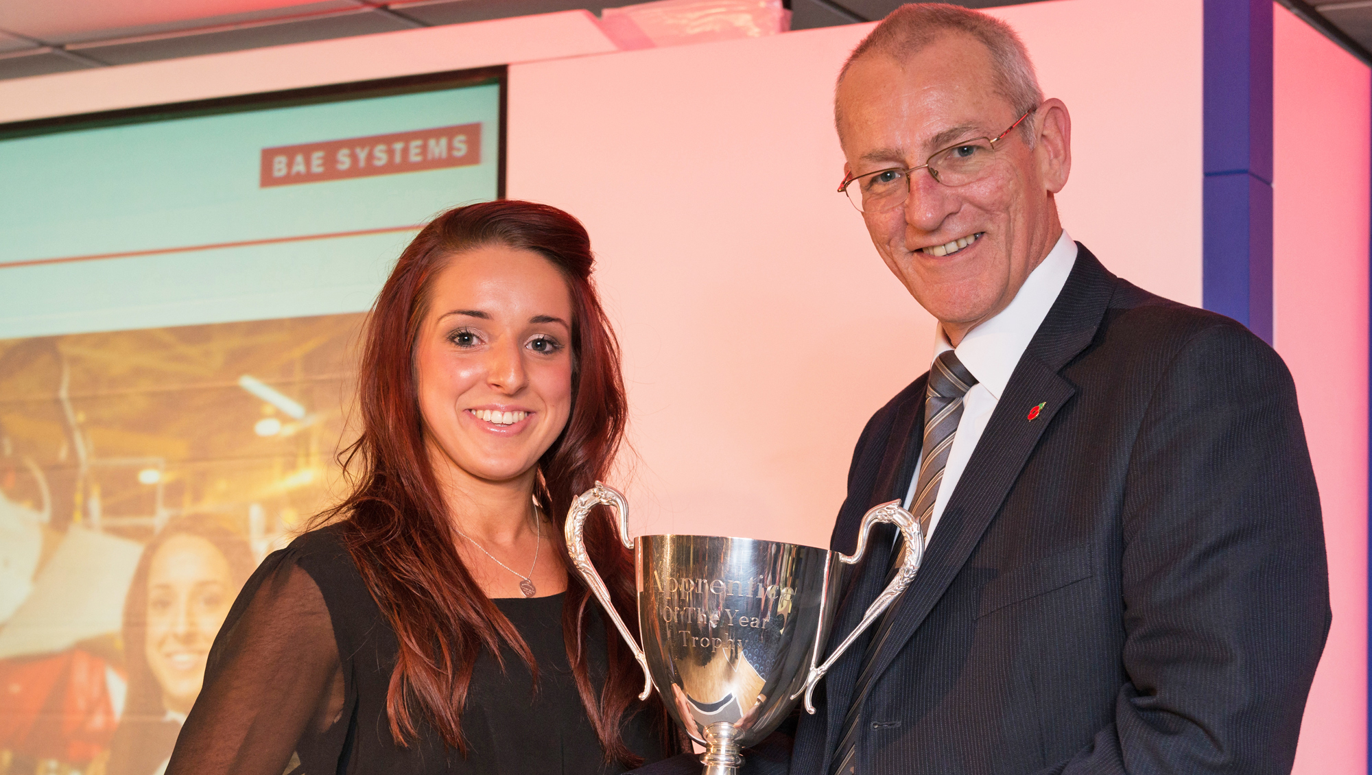 Sally Topping receives the award for Best Business Apprentice