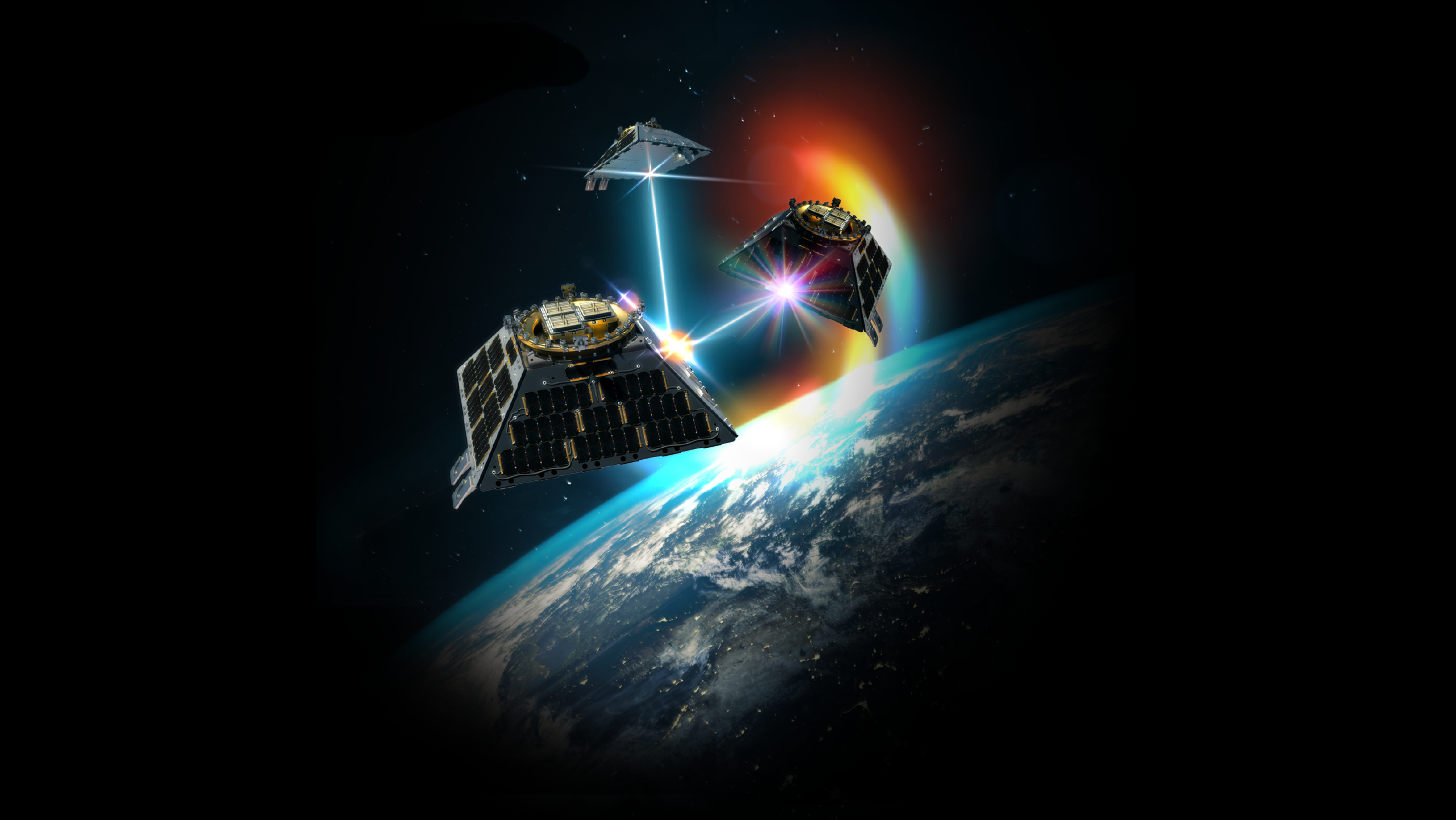 Satellite cluster in space