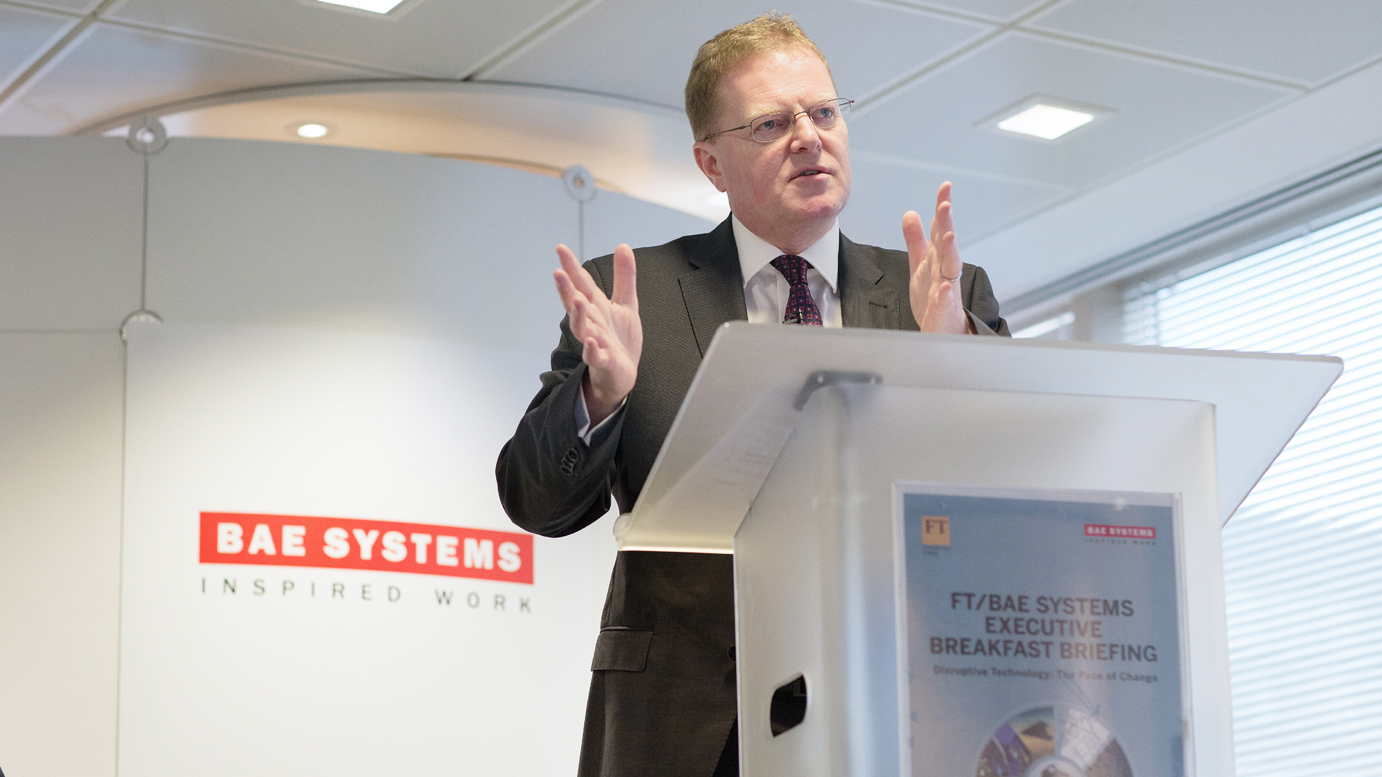 Nigel Whitehead, speaking at FT breakfast briefing