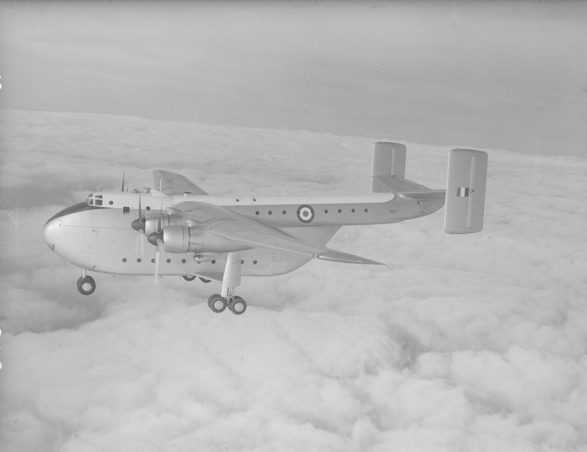 Blackburn Beverley in flight, 22nd March 1957.