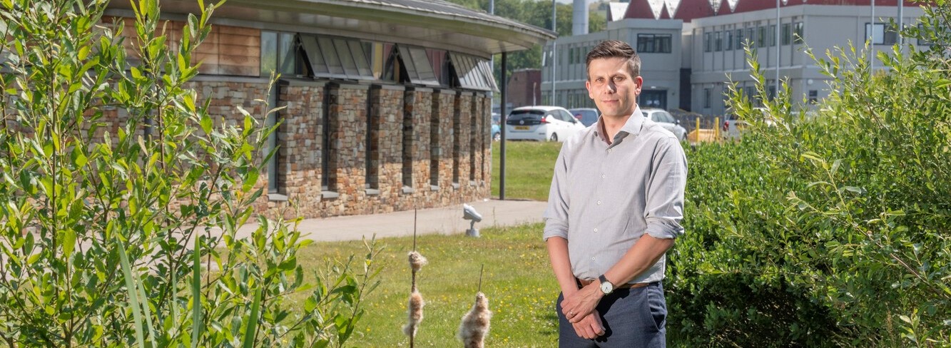 Dave is pictured at the BAE Systems Samlesbury site which is home to a series of sustainable initiatives 