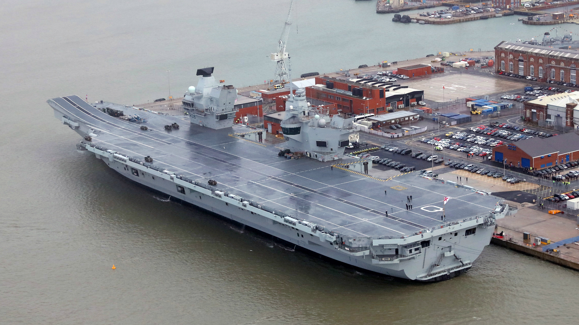 HMS Queen Elizabeth on commissioning day