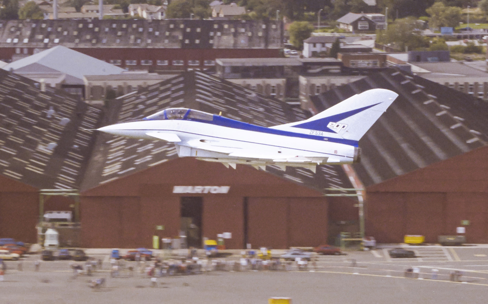 EAP First flight, Warton aerodrome. August 08 1986.
