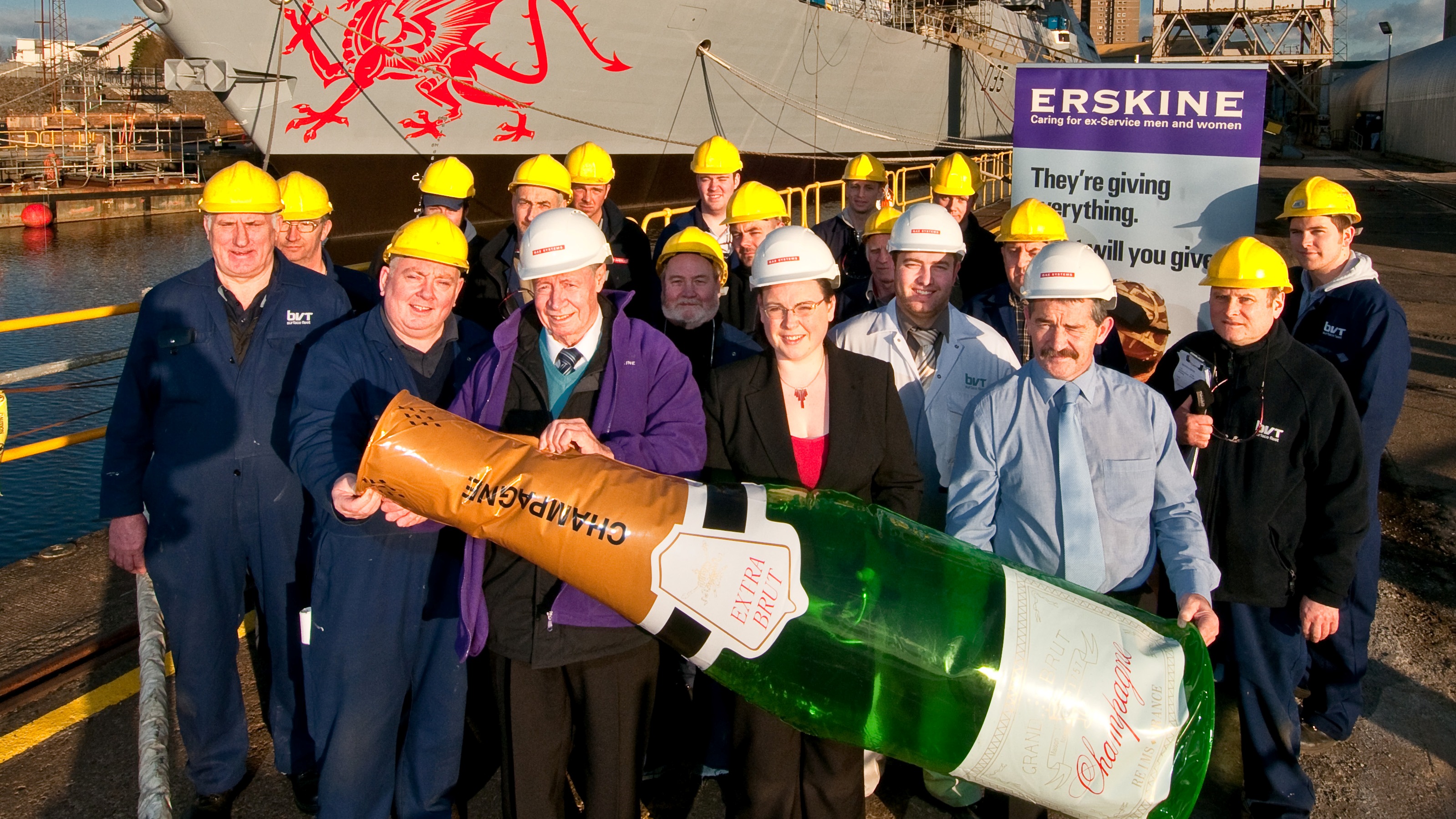 BAE Systems employees launch the new charity challenge partnership with Erskine