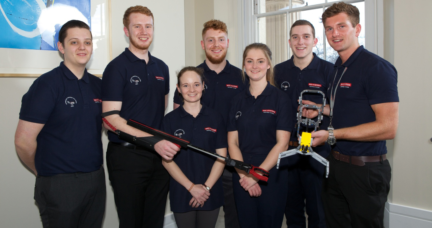 Military Air & Information Apprentice Innovation Challenge team Elevation with their product 'Exograb'