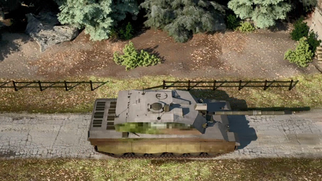 Image of vehicle with Cuttlefish adaptive camouflage