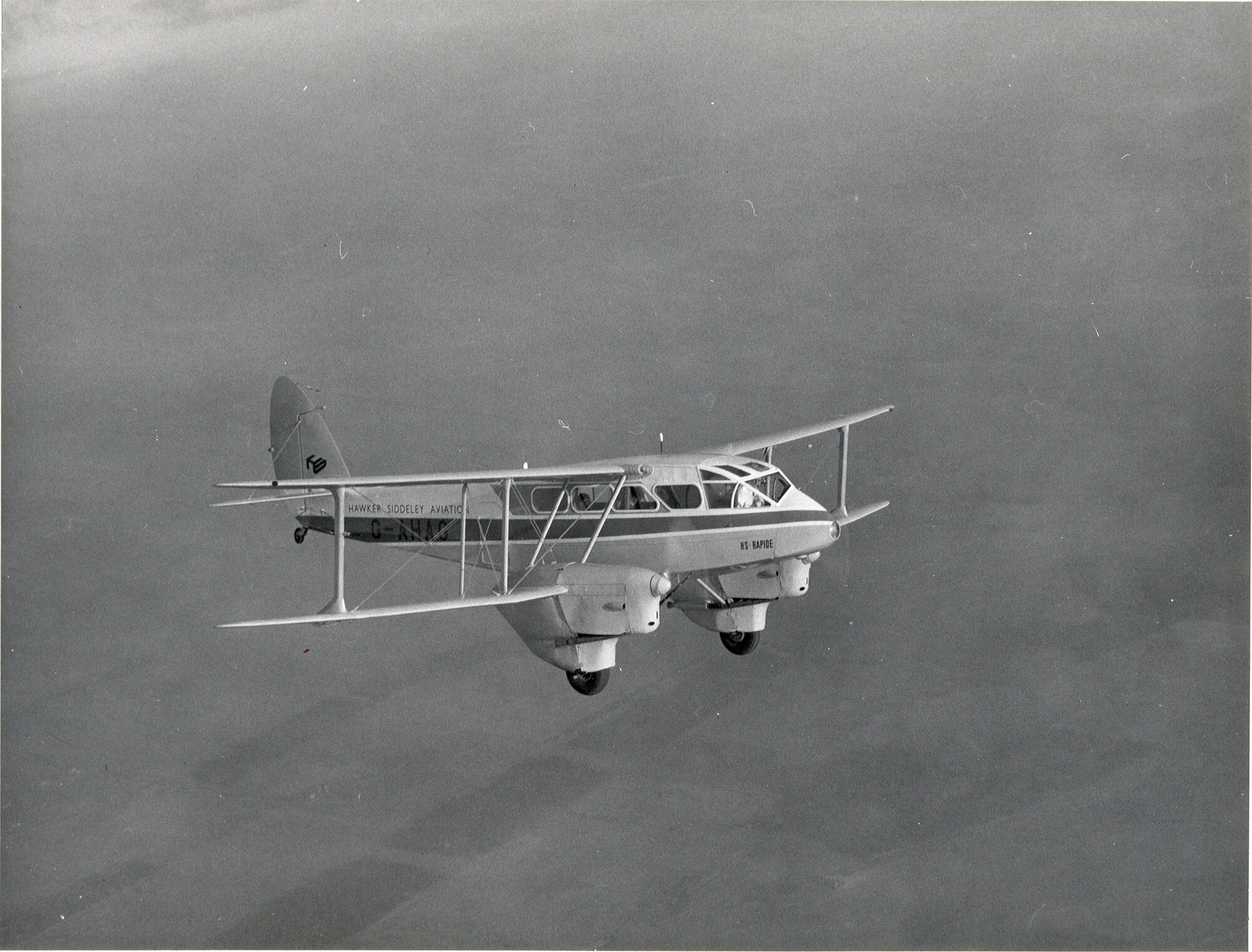 de Havilland DH.89 Dragon Rapide G-AHAG in Hawler Siddeley livery neg BAL20377114