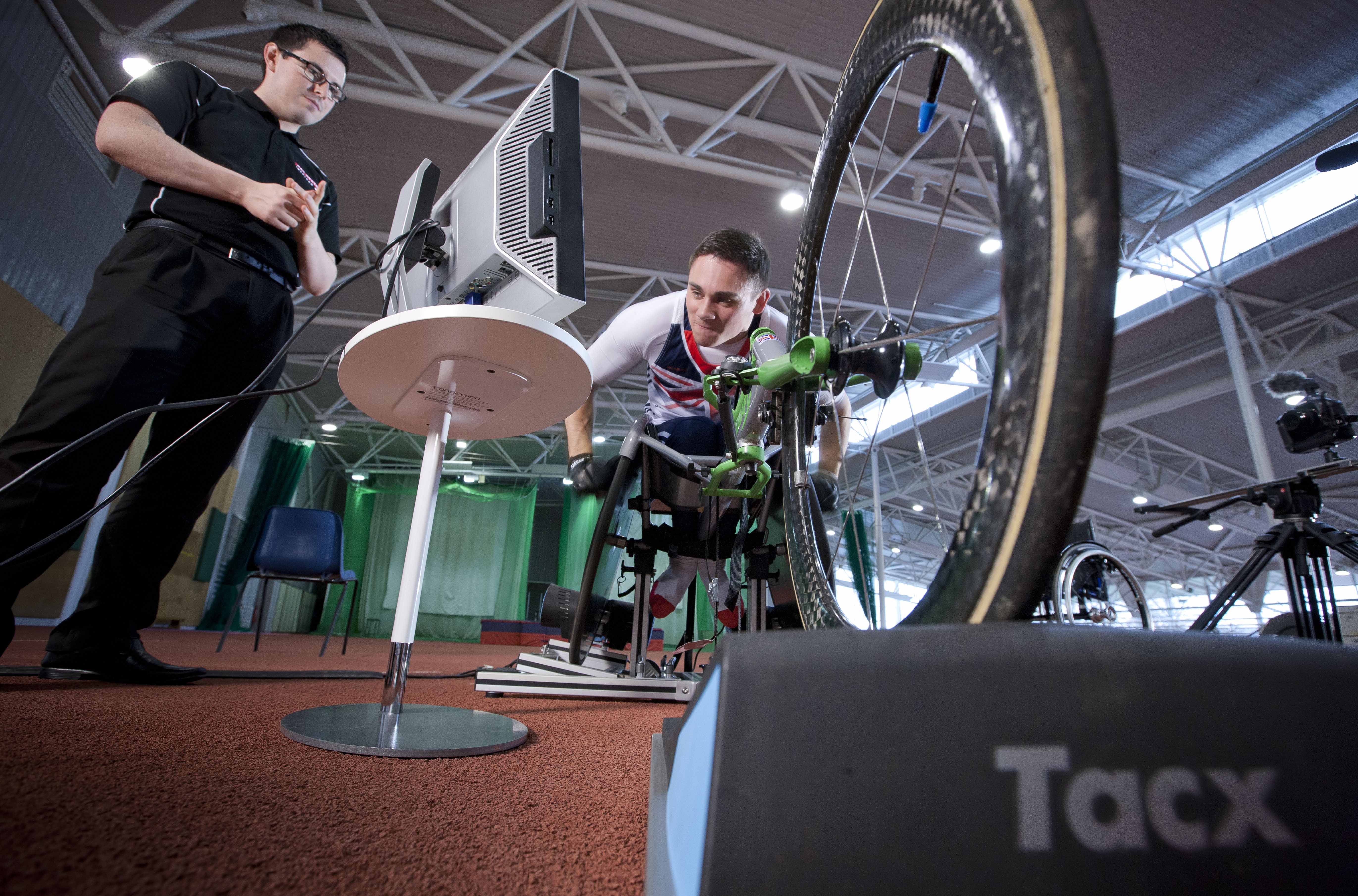 British wheelchair athlete inspects kits