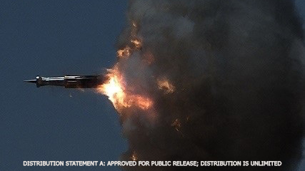A Sub-Caliber Artillery Long-Range Projectile with Enhanced Lethality fires from a 155 mm XM907E2 58 caliber cannon.  Photo courtesy of U.S. Army