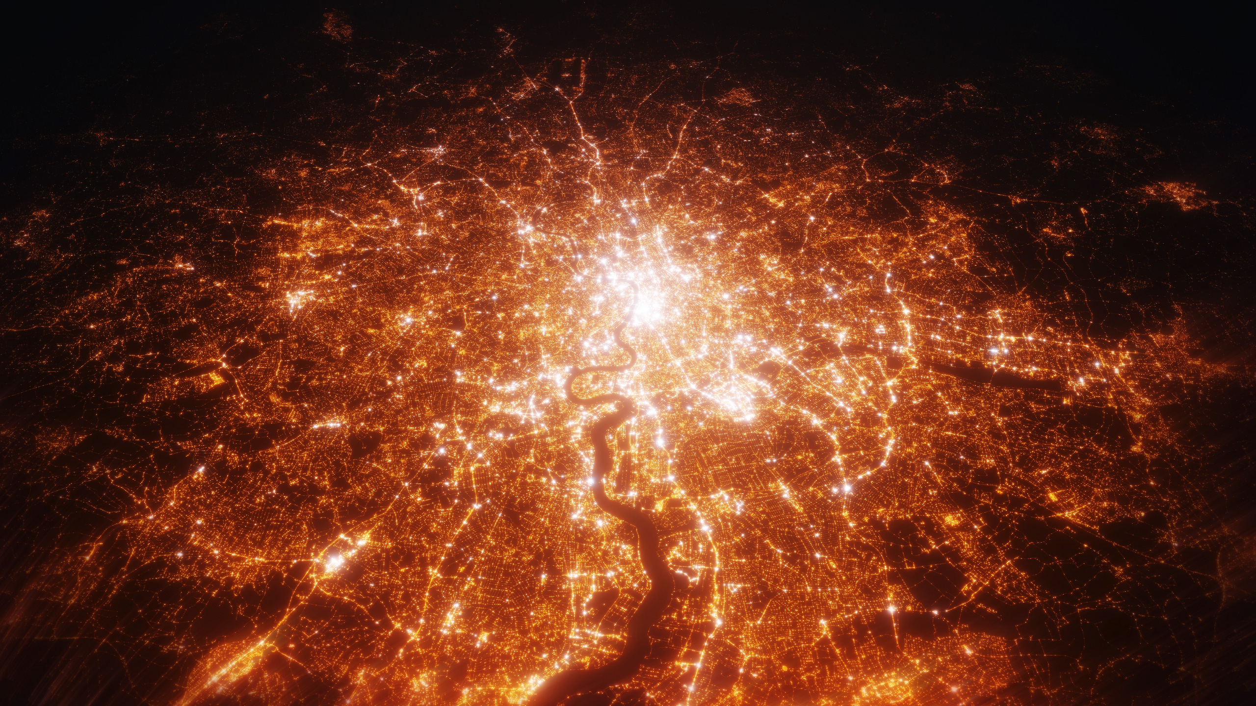 Night view of London