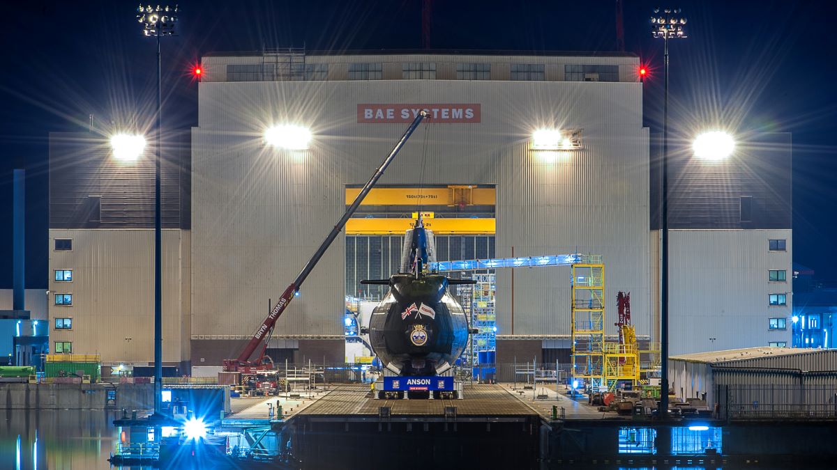 Image of Astute submarine, Anson, roll-out