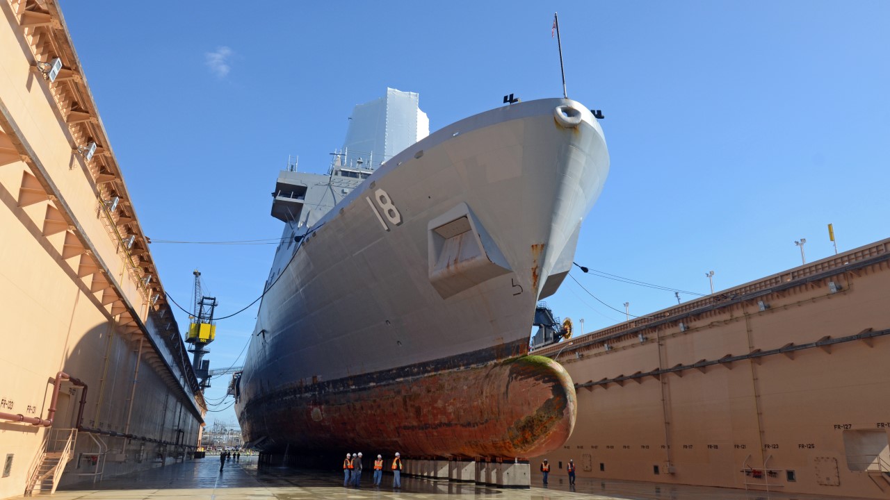 USS New Orleans and the Pride of California