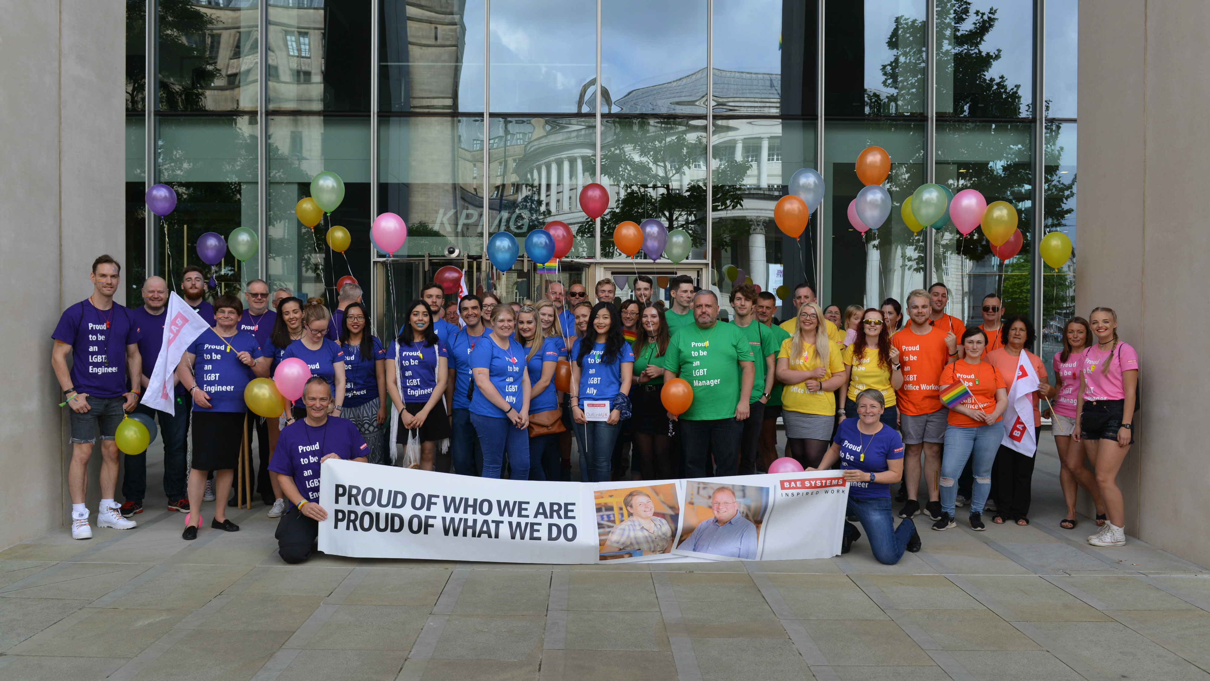 Image of our employees taken at Manchester Pride festival 2017