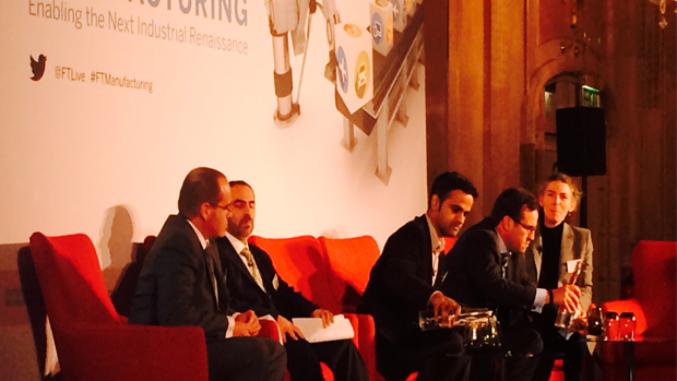 Image showing Dave Holmes speaking at the FT 'Future of European Manufacturing' conference 2014