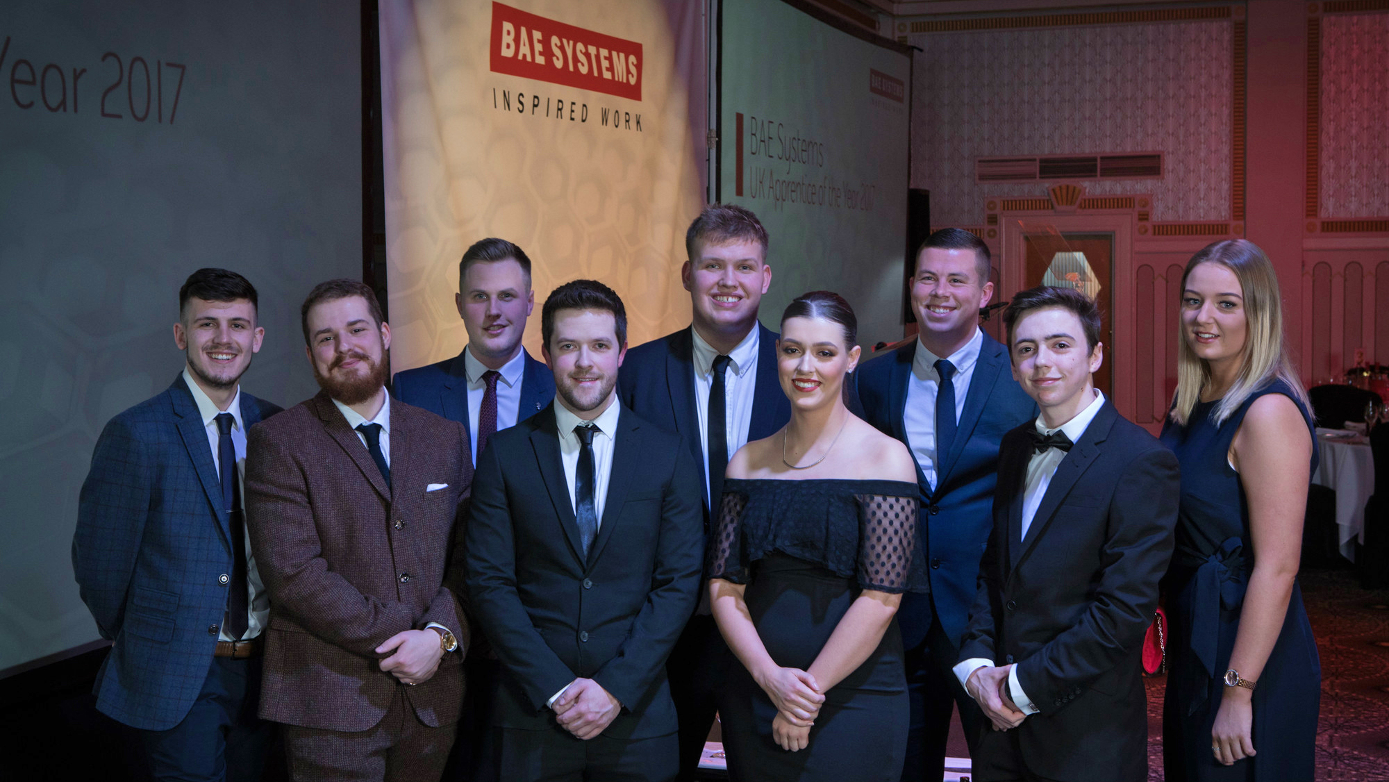 Image of apprentices at the awards