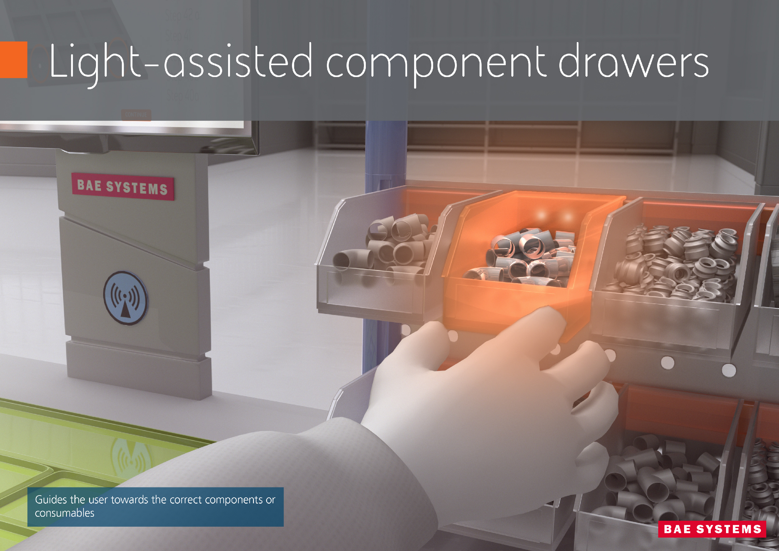 Image explaining light-assisted component drawers