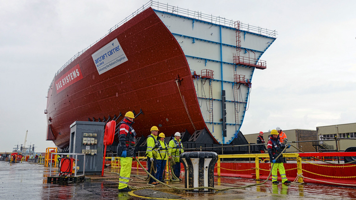 HMS Prince of Wales departs for Rosyth