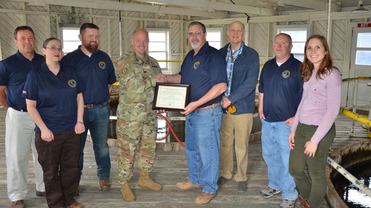Radford Army Ammunition Plant recognized for Excellent Water Quality