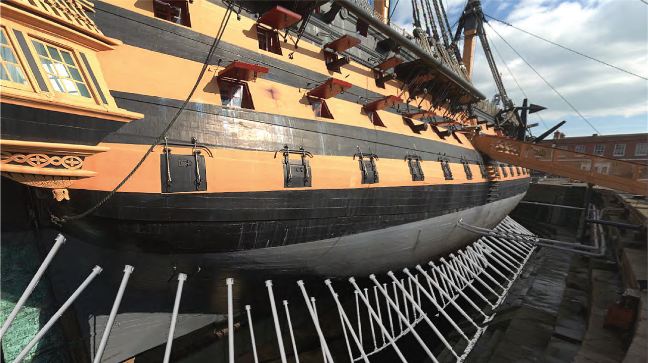 The work to restore HMS Victory began in 2011.