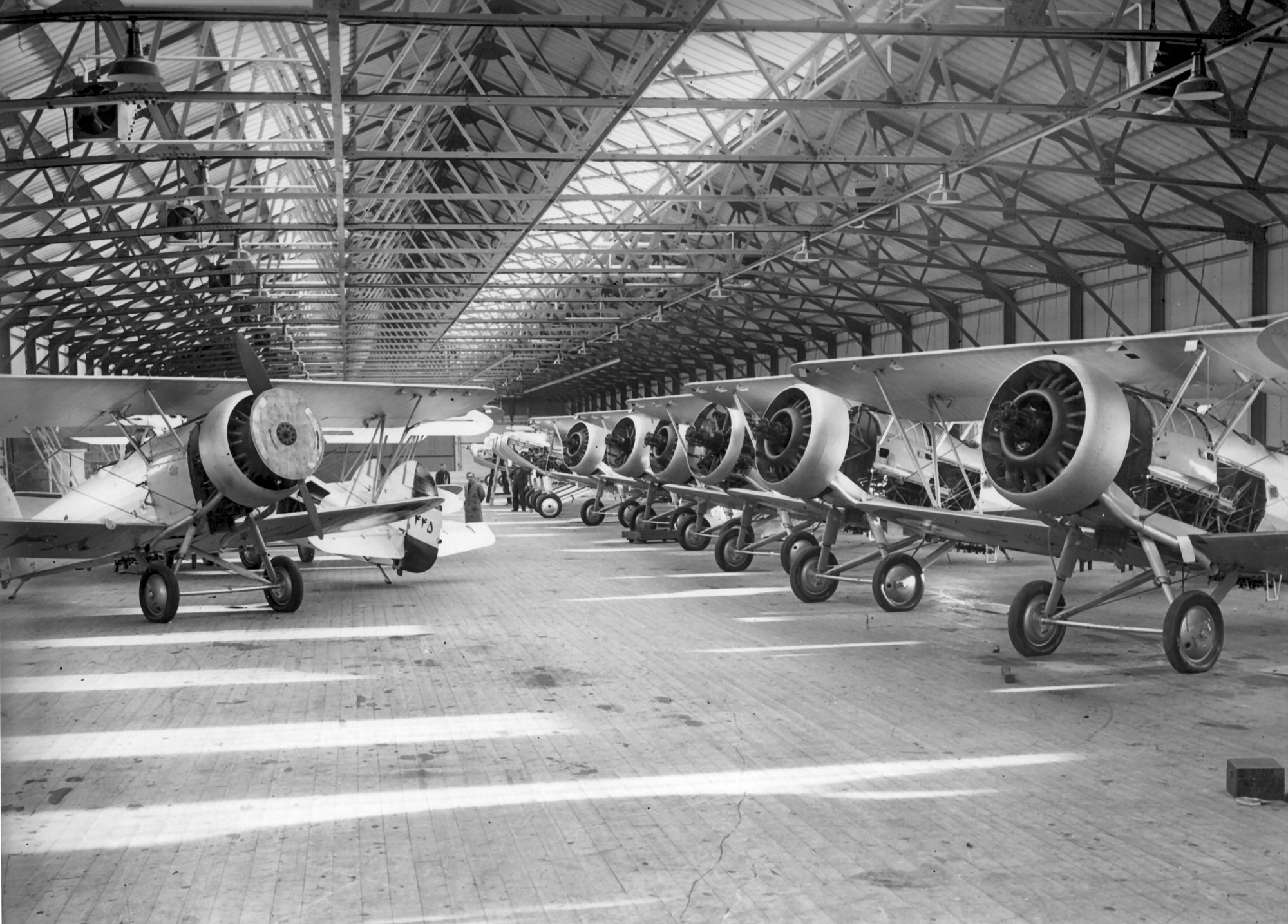 Hawker Audax - aircraft for Persia in new Hawker Shed at Brooklands 1935.