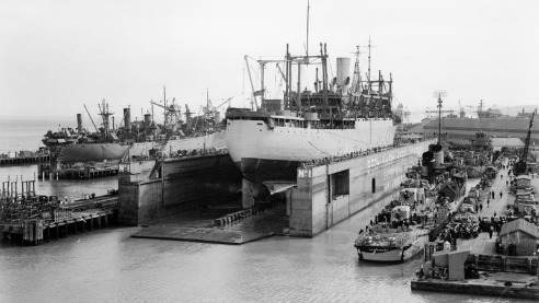 Dry Dock #1 was heavily used during World War II