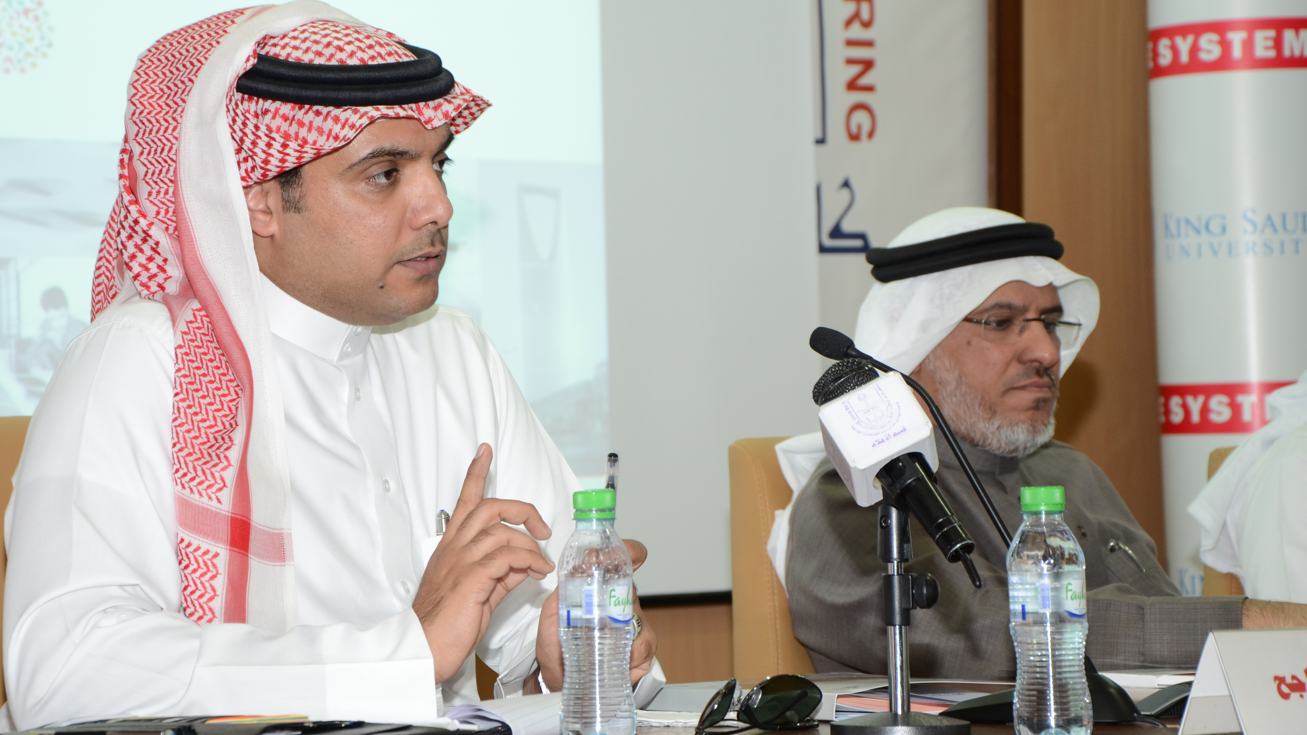 Emad Al Rajih talking at King Saud University
