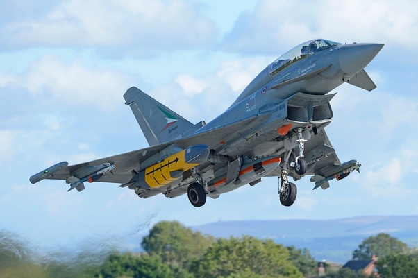 Eurofighter Typhoon IPA2 aircraft fitted with the Storm Shadow cruise missile