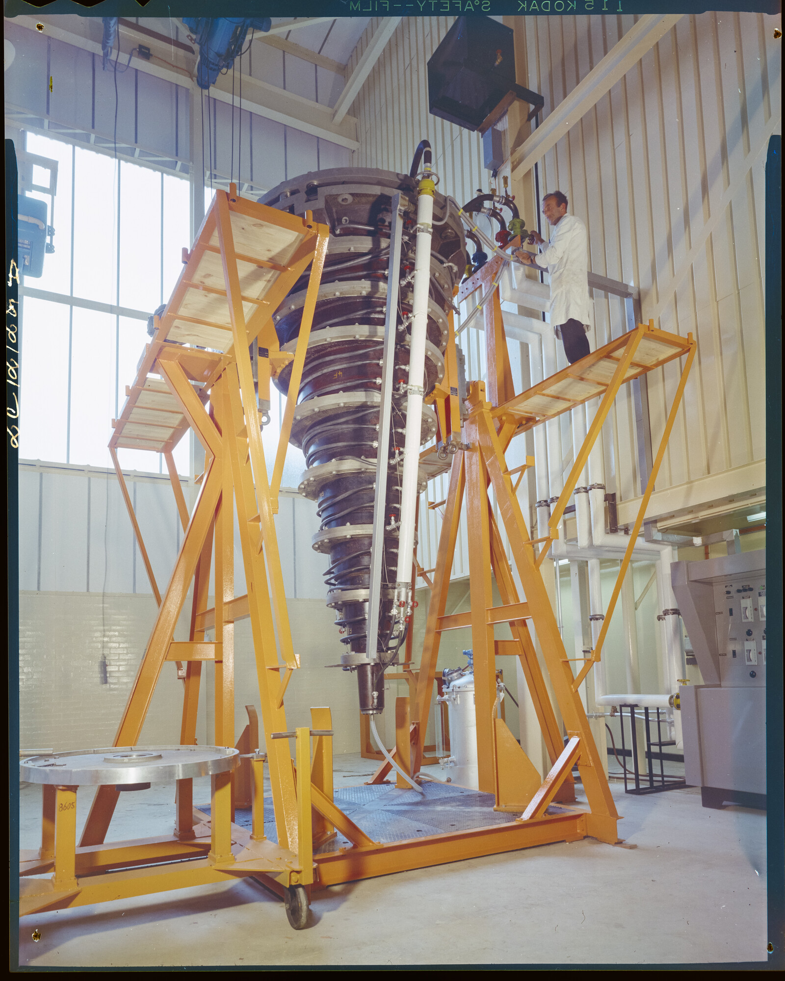Concorde radome in workshop, British Aircraft Corporation, Stevenage, late 1960's.
