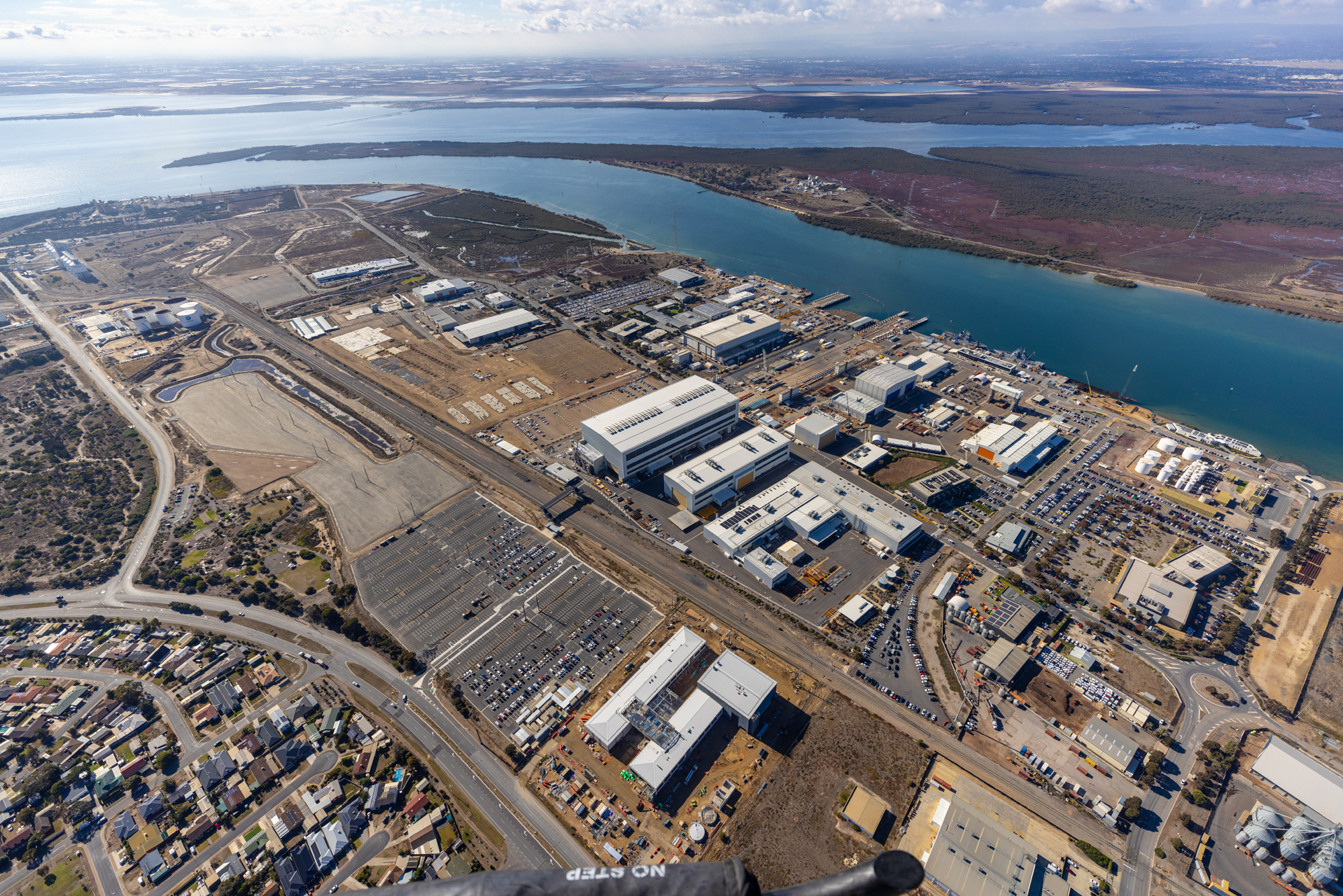 Osborne Naval Shipyard north-east facing aerial photograph courtesy of ANI