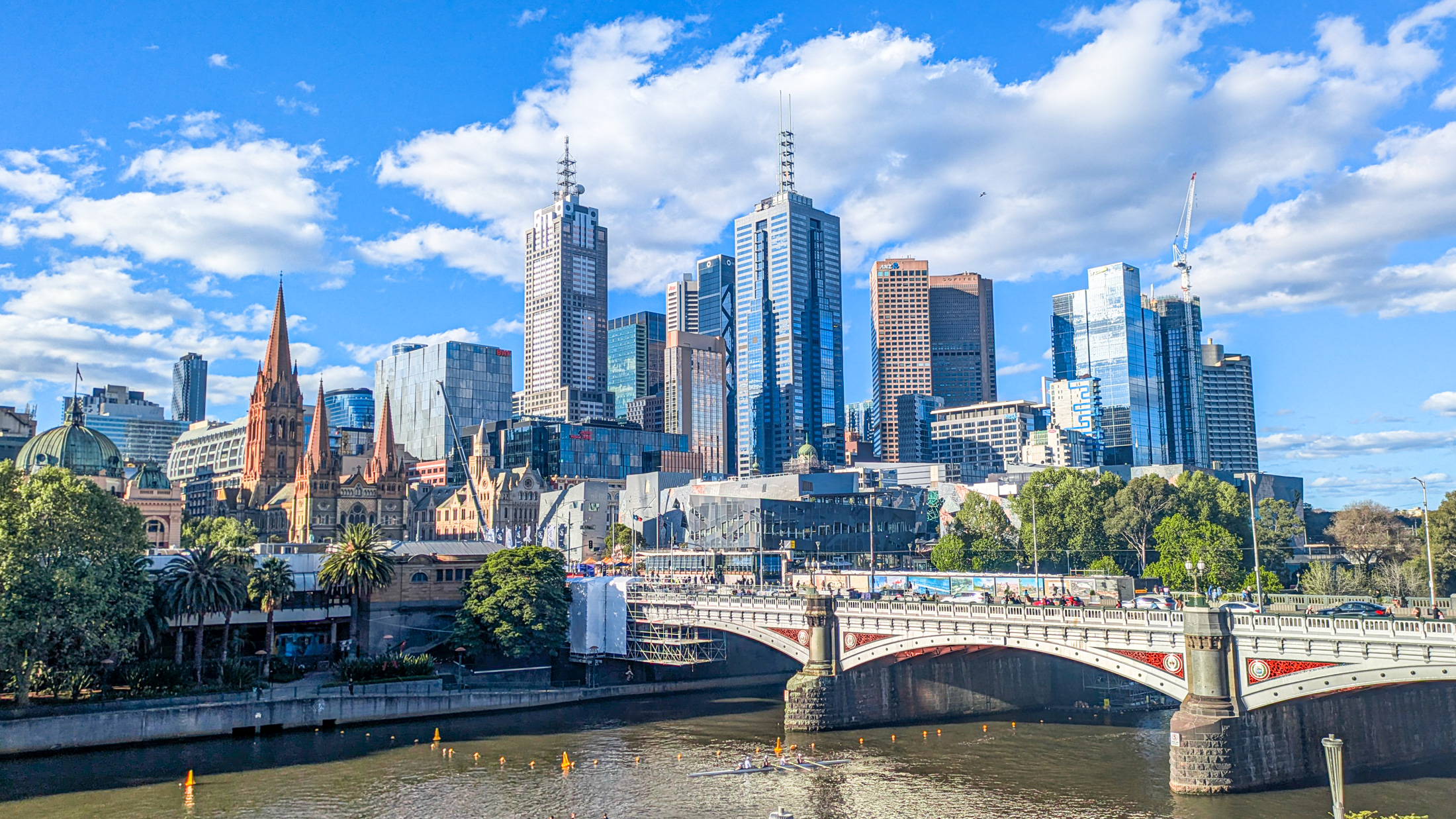 Melbourne CBD and Yarra River photograph