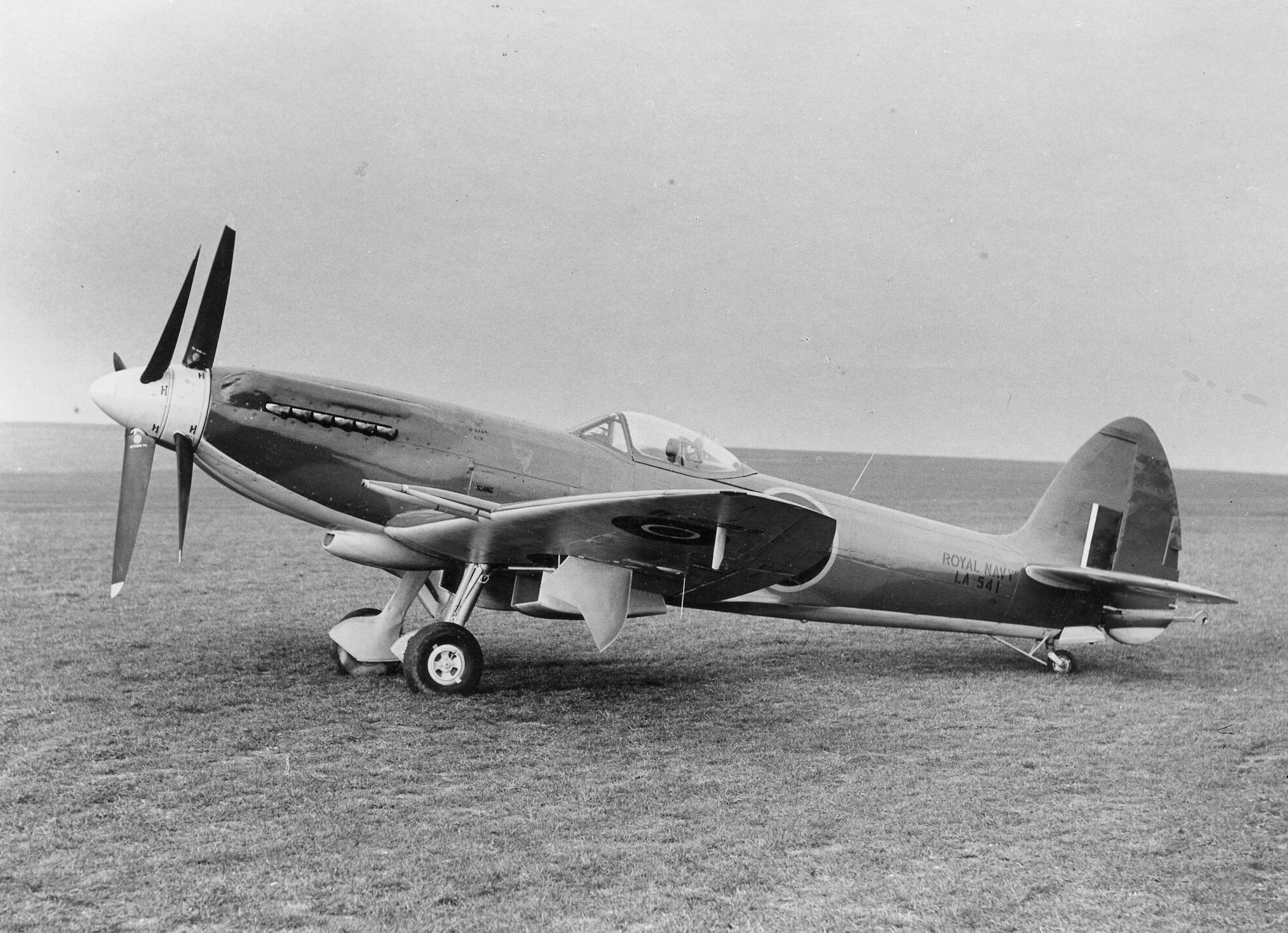 Seafire FR46 LA451 port front view, 4th December 1945.