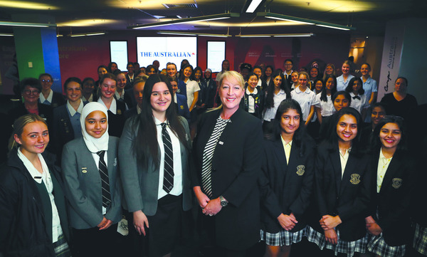 Gabby Costigan with students