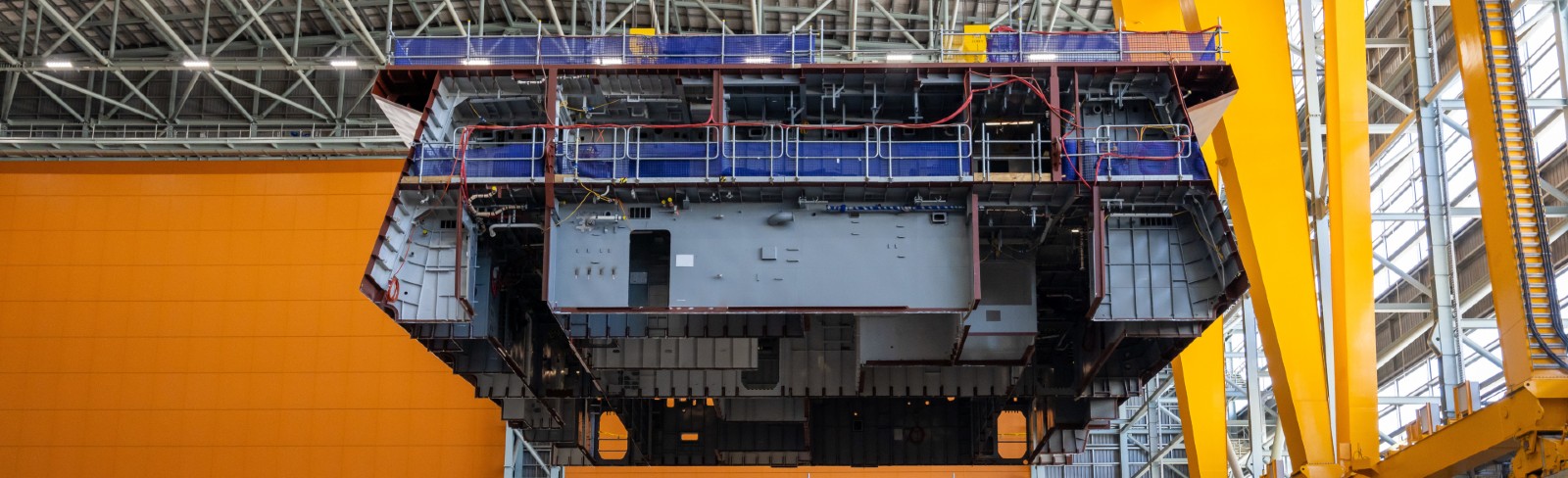 Prototype Hunter ship blocks at the Osborne Naval Shipyard
