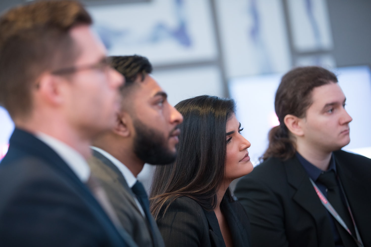 Employees listening closely