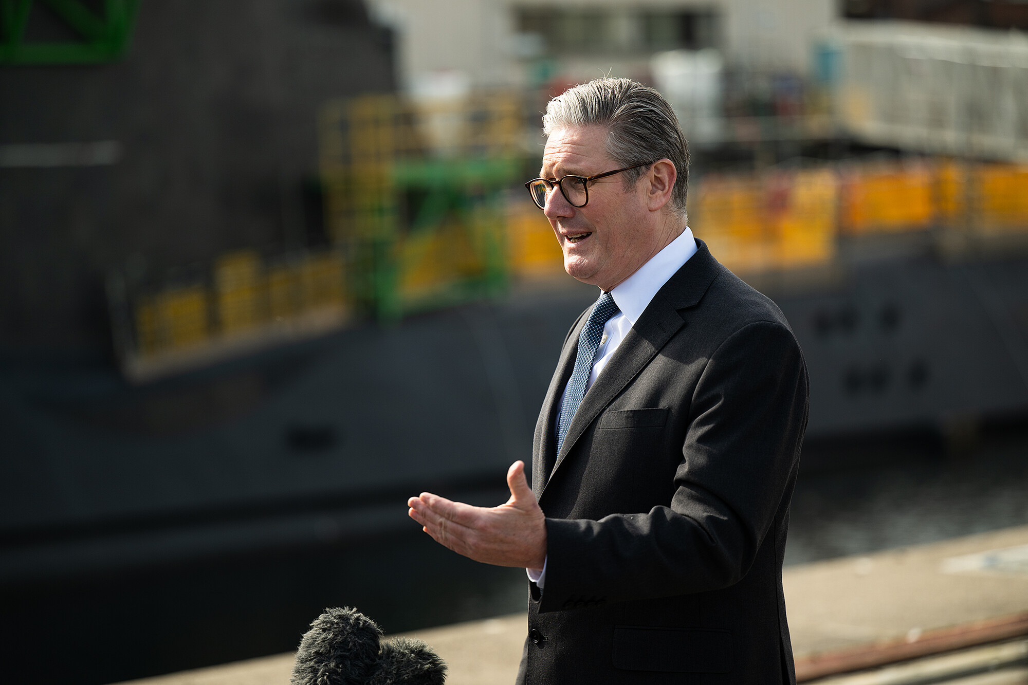 Image of Keir Starmer at Dreadnought keel laying