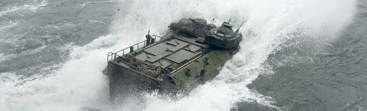 AAV making a splash in the water